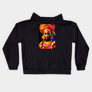 Colorful tribal queen 1 Kids Hoodie